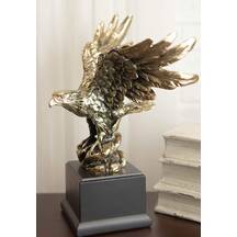 Ebros Large Majestic Bald Eagle With Spread Out Wings Taking Flight Statue  11.5